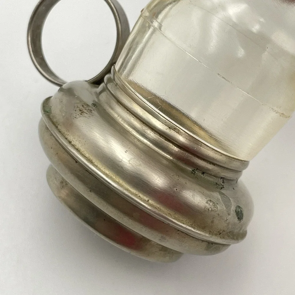Vintage Plastic & Metal Salt Pepper‎ Shakers Lantern Set Style Mid Century 1950s